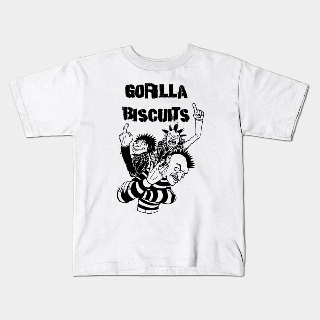 Punk Rock Man Of Gorilla Biscuits Kids T-Shirt by samsa